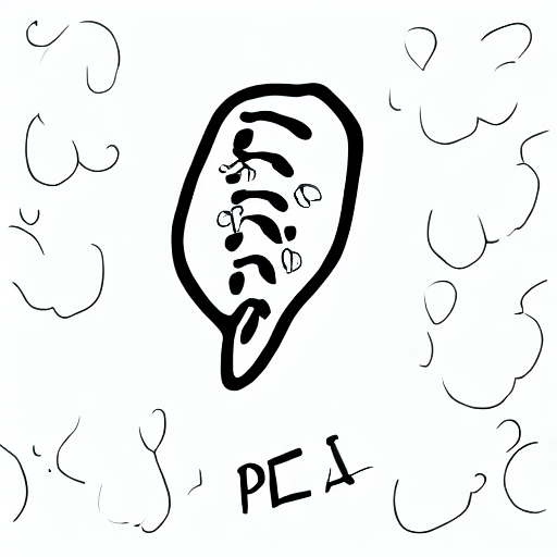 AI image generated of A black drawing of a bean.