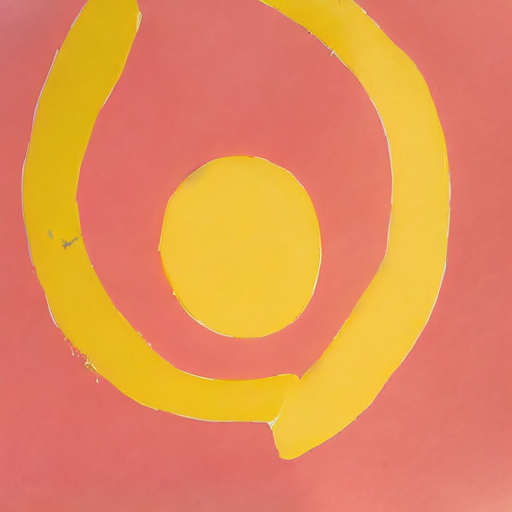 AI image generated of A yellow circle with a yellow dot in the center.