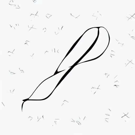 AI image generated of A black drawing of a letter J.