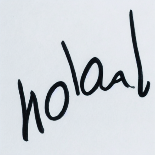 AI image generated of A black pen drawing of the word "hola" on a white background.